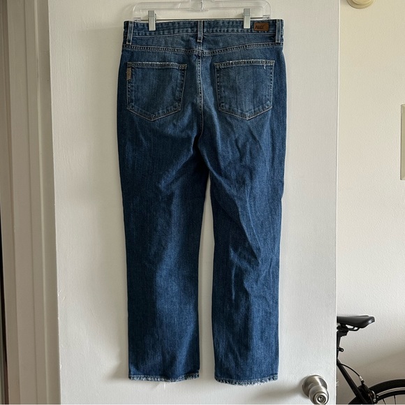 PAIGE Blue Denim High Rise Sarah Straight Lexington Designer Jeans Size 30 EUC - Picture 4 of 12
